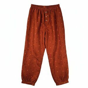 Rust Red Ankle Cropped Women's Pants